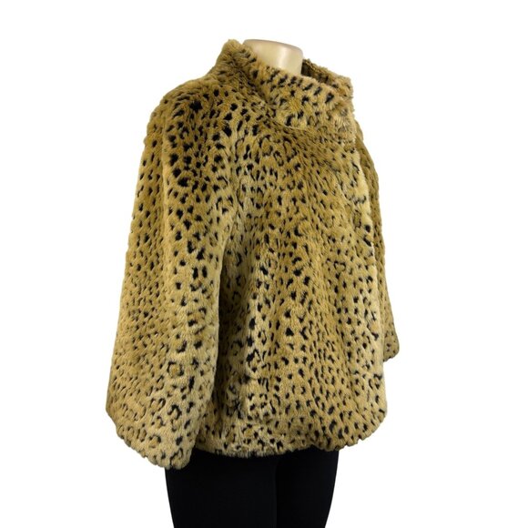 International Concepts Womens Animal Print Faux Fur Coat Sz XL - Picture 1 of 8